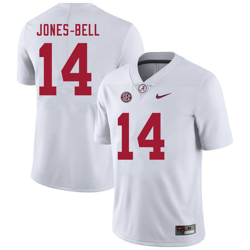Men #14 Thaiu Jones-Bell Alabama White Tide College Football Jerseys Sale-White - Click Image to Close